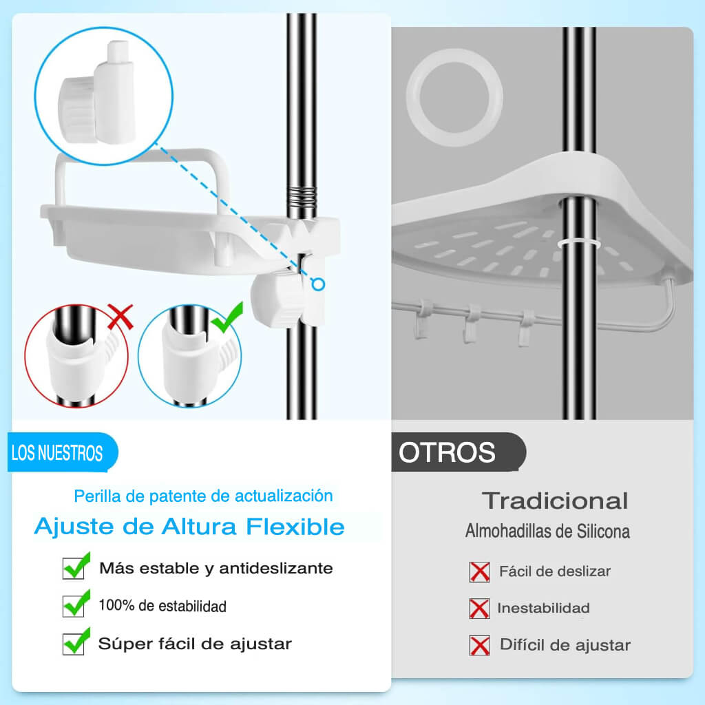 Storix™ Estante de Ducha Ajustable y Anticorrosivo